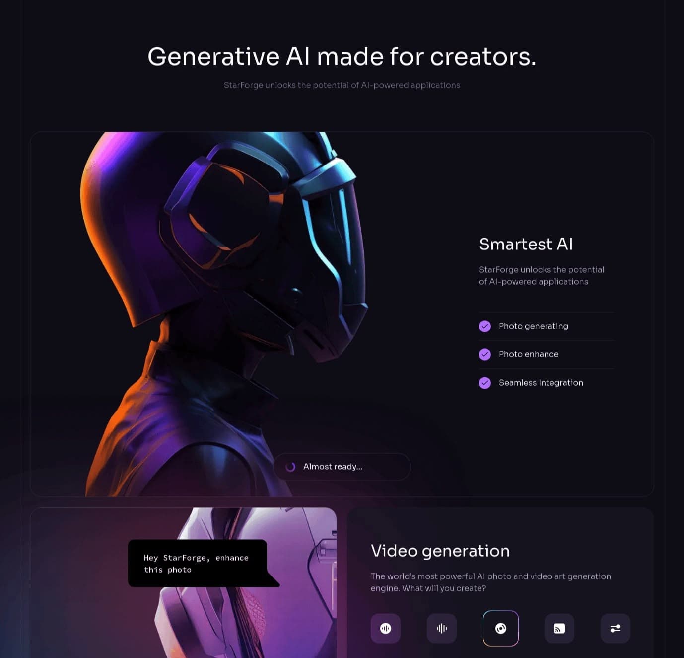 StarForge – AI SaaS Template screen 2